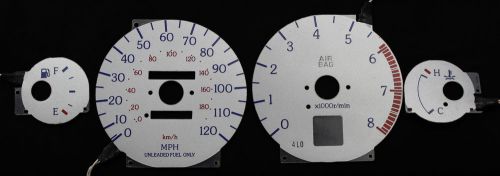 120mph glow gauge face indiglo silver reverse overlay for 96-99 infinity qx4
