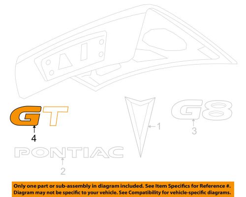 Pontiac gm oem 08-09 g8 trunk lid-emblem badge nameplate 92205487