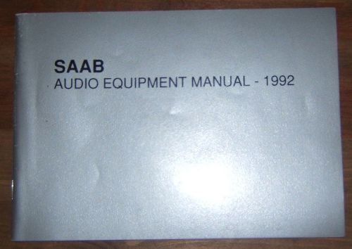 1992 saab 9000 audio equipment manual