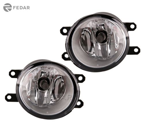 Fedar chrome cover clear lens fog light fits 2012-2015 toyota camry (set of 2)