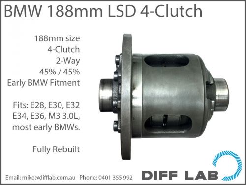 Bmw lsd e30 e32 e34 e36 m3 limited slip differential diff 4-clutch 2-way 45%