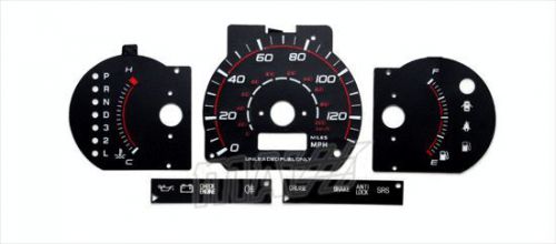 130mph black reverse glow gauge luminescent face new for 97-01 mitsubishi mirage