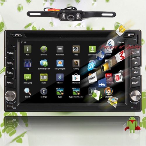 Quad-core universal android 4.4 2din in-dash car dvd player gps nav+6.2&#034;wifi+cam