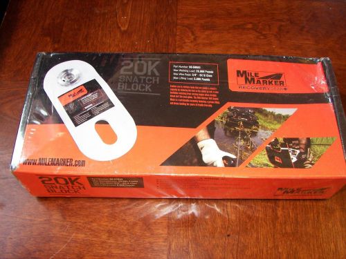 Mile marker 20k snatch block recovery gear part # 60-50083 new