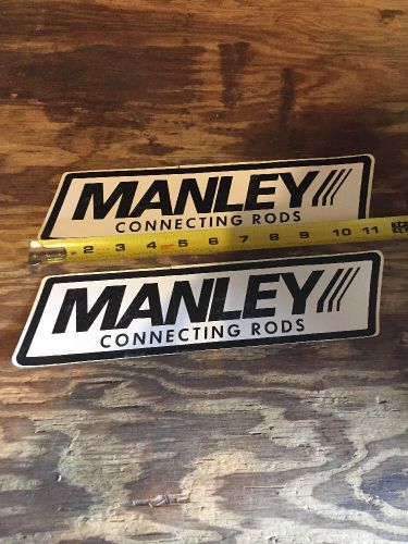 Pair of new manley rods racing stickers / decals nhra