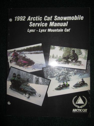 1992 arctic cat snowmobile service repair shop manual lynx mountain cat lynx