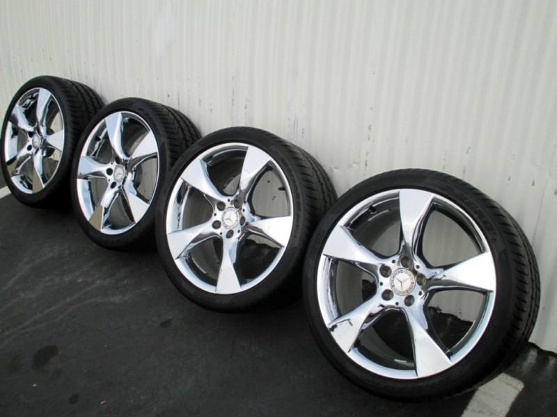 2012 19" chrome cls550 sl550 factory mercedes oem wheels amg sl63 sl500 cls63