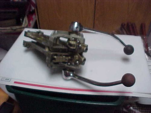 Dual twin lever boat shifter remote control morse used and is missing parts #1