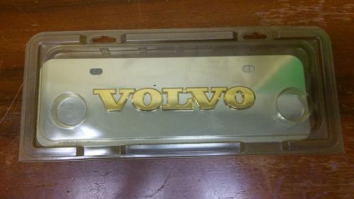 23k gold plated and chrome volvo license plate, vanity plate