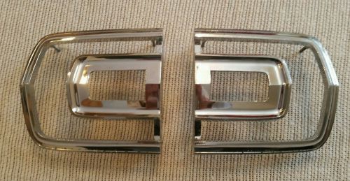 1968 plymouth gtx left and right tail lamp trim bezels oem