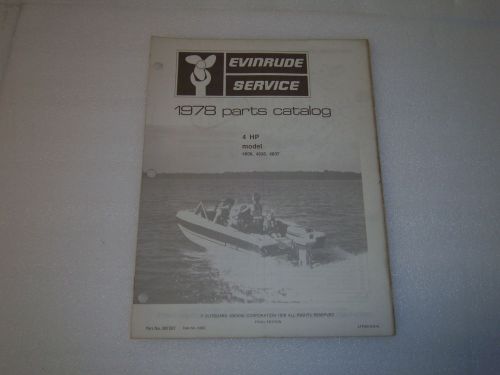 Evinrude parts catalog 1978 4 hp