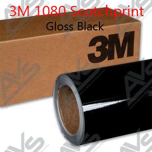 New! 3m gloss black vinyl car wrap 1080 scotchprint 6ft x 60" (30 sq/ft)