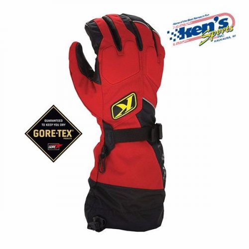 Klim red fusion gore-tex winter snowmobile gloves (non-current), 3087-000-100