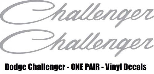 Dodge challenger vinyl decals one pair script design style 1&#034; x 6&#034; free shipping