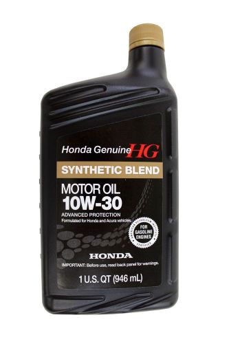 Genuine honda fluid 08798-9035 10w-30 blended synthetic motor oil - 1 quart b...