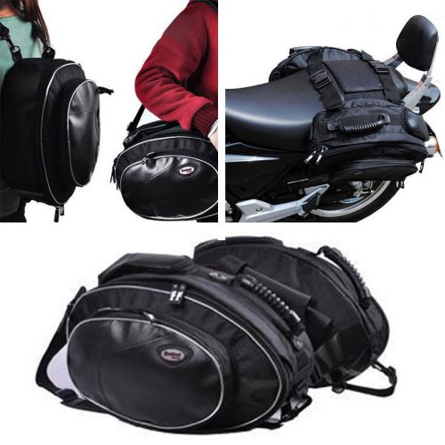 Motorcycle bike tank dual-saddle bag pannier tail racing luggage travel bag new