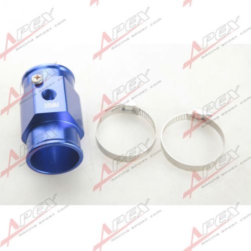 38mm water temperature joint pipe sensor gauge radiator hose adapter kit blue