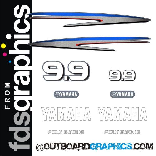Yamaha 9.9hp 4 stroke outboard engine decals/sticker kit - others available