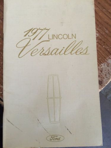 1977 lincoln versailles owner&#039;s manual