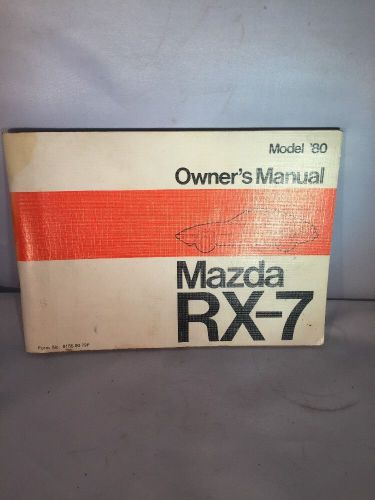 Mazda rx-7 owners handbook