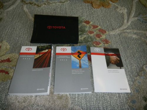 2015 toyota highlander owners maual set + free shipping