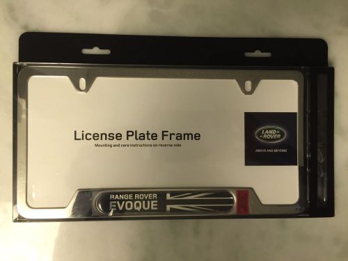 Range rover evoque chrome license frame   oem brand new