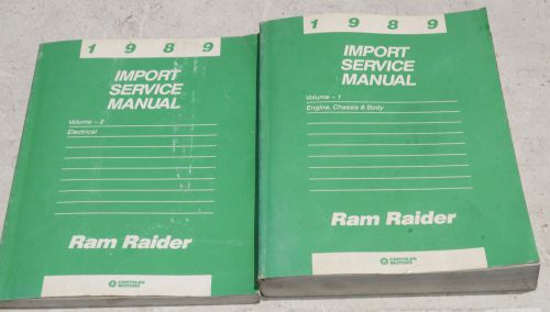 1989 dodge ram raider truck oem service shop manual 2-volume set repair books