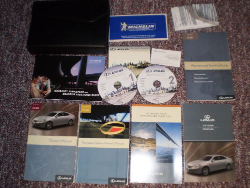2007 lexus es 350 complete car owners manual books nav guide case all models