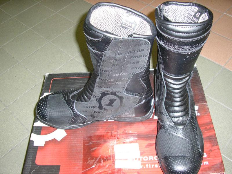 Firstgear mesh hi boots size 10 black, ventilated  motorcycle boots
