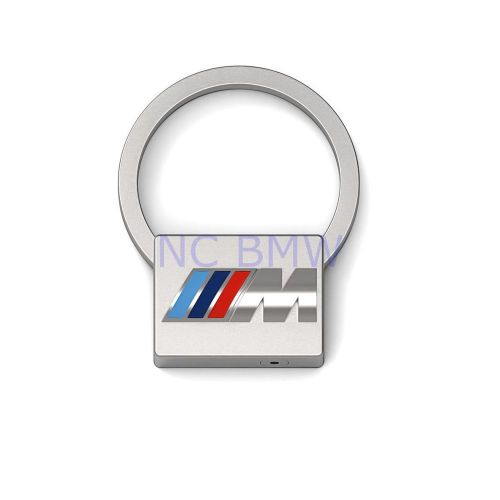 Bmw genuine logo m cfrp key ring pendant silvertone / carbon