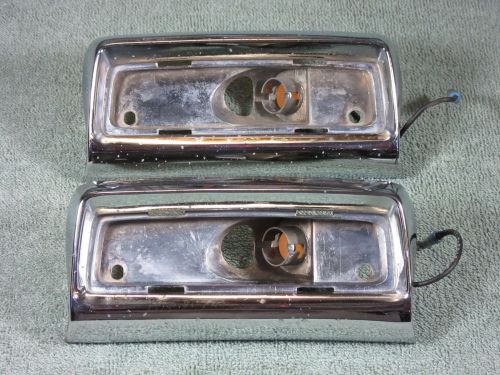 1957 lincoln premiere used dome light housing pair 2dr hardtop, good sockets, 57