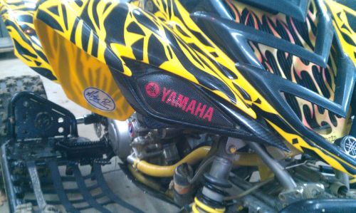 New raptor &amp; yfz 450 350 700 black and red yamaha headlight covers rukind set