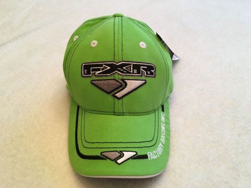 &#034;new&#034; fxr racing &#034;icon&#034; baseball cap/hat - lime green fitted w/flex bill l/xl
