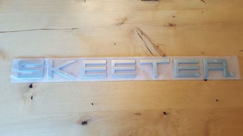 Skeeter boat decal sign silver chrome nwt