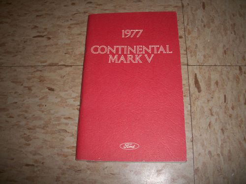 1977 lincoln continental mark v owners manual original from the car