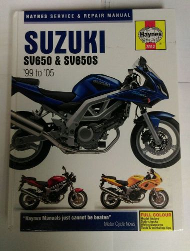Haynes repair manual suzuki sv650 sv650s 99 - 08 hardcover sv 650 motorcycle