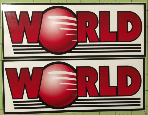 World products engines heads pair of large contingency decals racing stickers