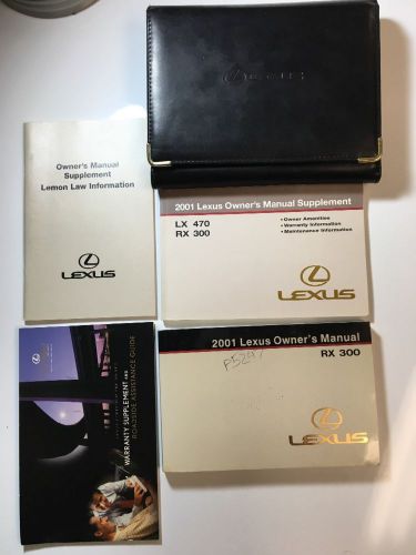 2001 lexus rx300 rx 300 owners manual set  free priority shipping #025