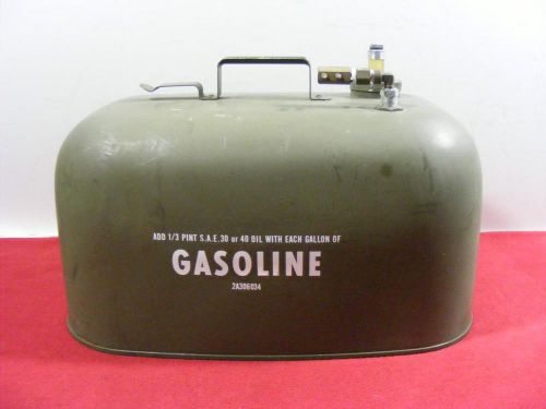 Vtg boat gas tank can army military green 2a306034