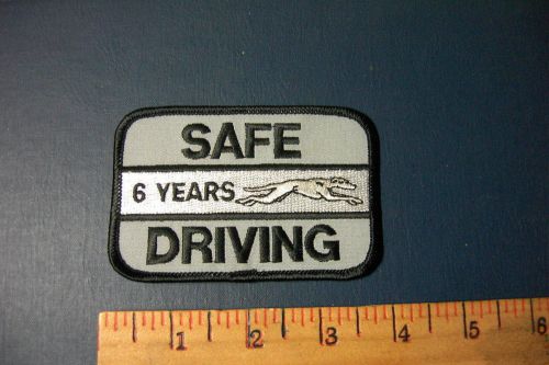 Greyhound 6 year safe driving vintage bus  embroidered patch