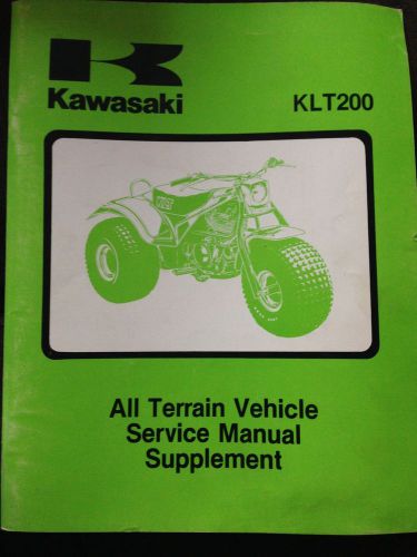Service manual supplement for 1981-1983 kawasaki klt200 atv