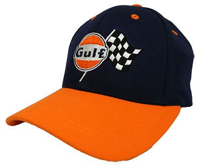 Gulf oil embroidered historic racing flag cap - licensed by gulf oil llp