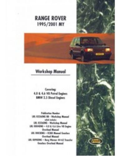 Range rover 1995-2001 model year workshop repair service manual book bmw 2.5