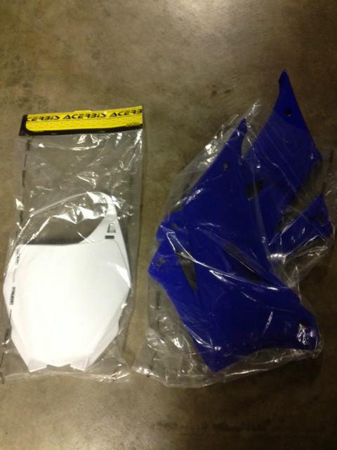 Yamaha 06-09 yz450f number plate and radiator shrouds new acerbis nr