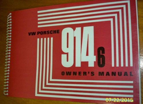 Porsche 914/6 owners manual oem , not a reprint, from germany
