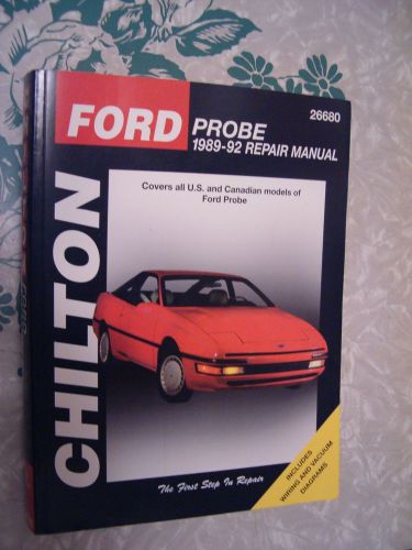 Chilton ford probe 1989-92 repair manual covers all us and canadian models 26680