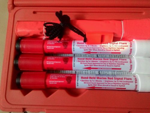 Emergency marine flares  flag whistle waterproof storage box made by orion!!
