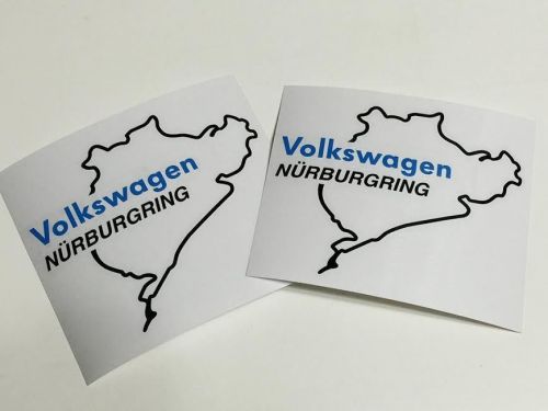 Volkswagen nurburgring decals sticker vinyl logo size w 6&#034;x h 5&#034; x 2 pcs