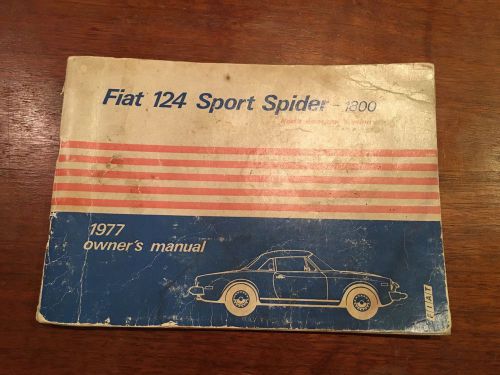 Fiat spider 1800 1977 owners manual