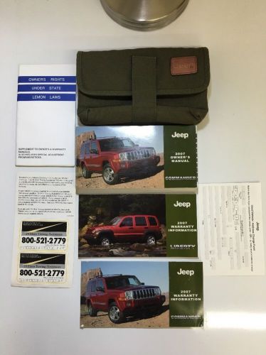 2007 jeep commander owners manual set w/case. free same day shipping! jee0416